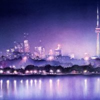 Toronto Lights Large Art Card