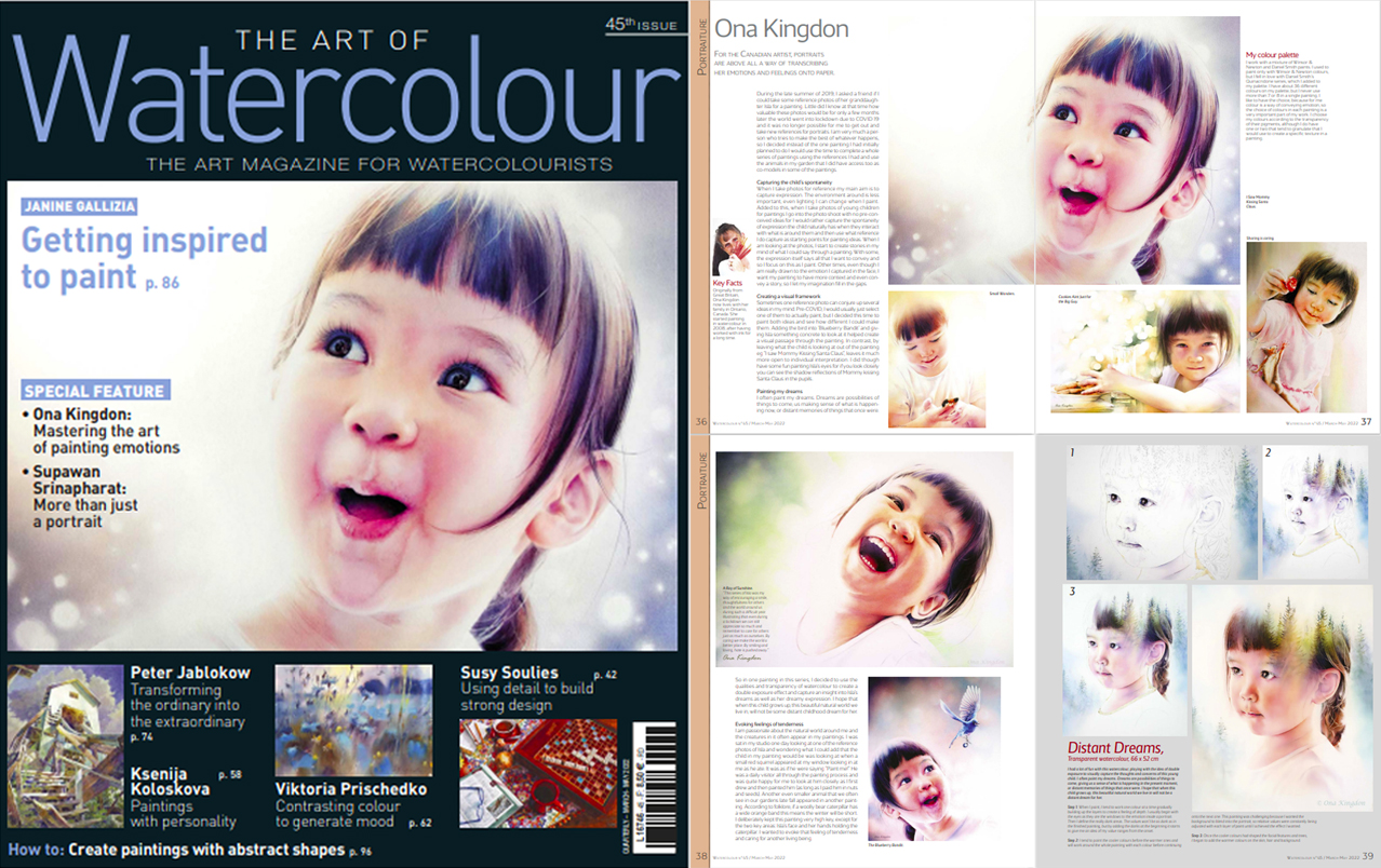 Cover image and feature in the Art of Watercolour Issue 25